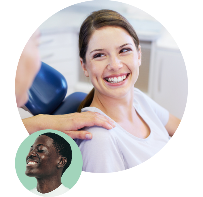 Collage Of A Comforted Patient And Smiling Man