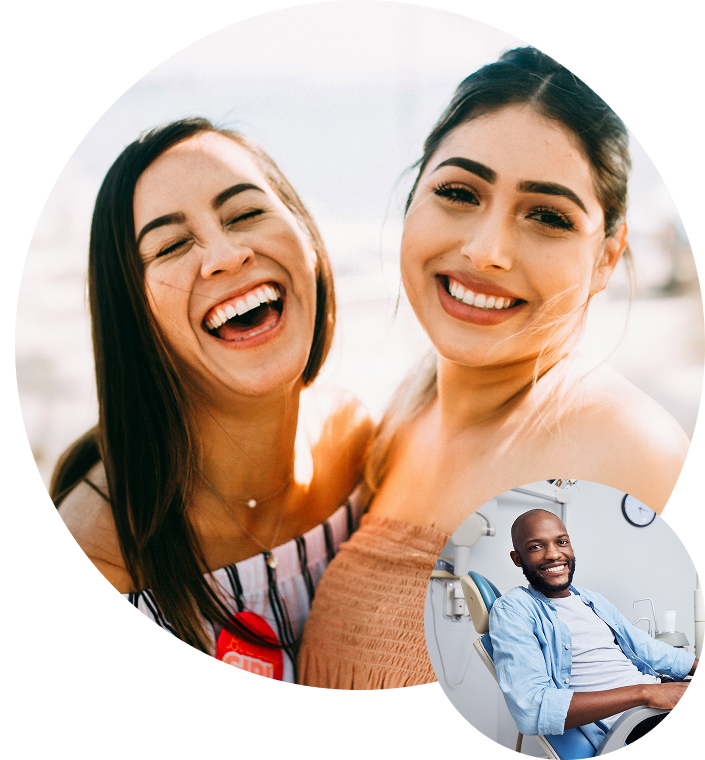 Two Smiling Women Outdoors