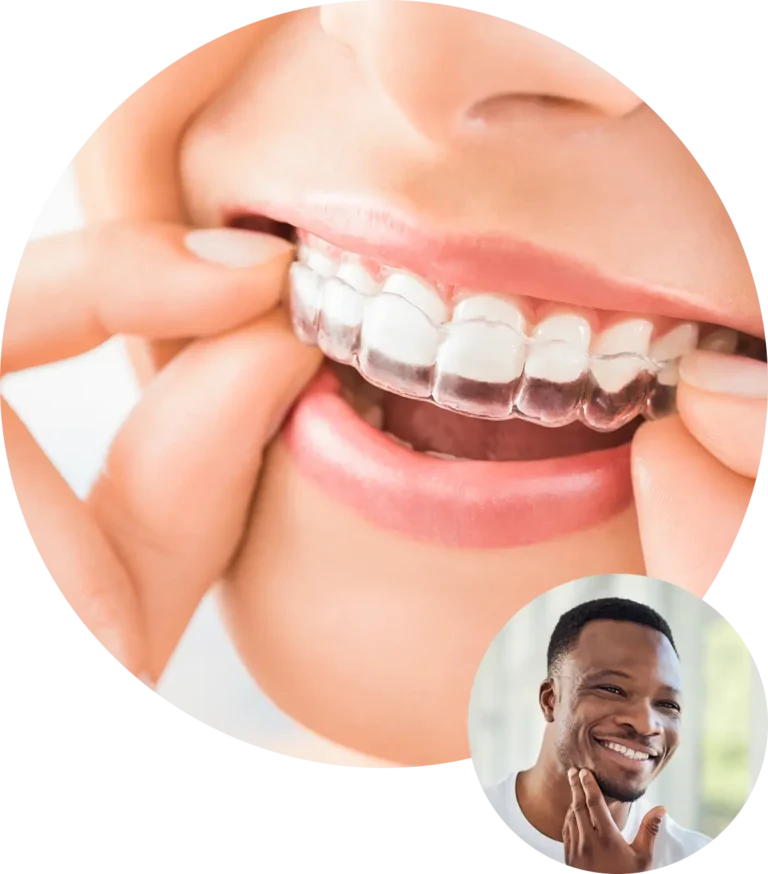 Montage of smiling people