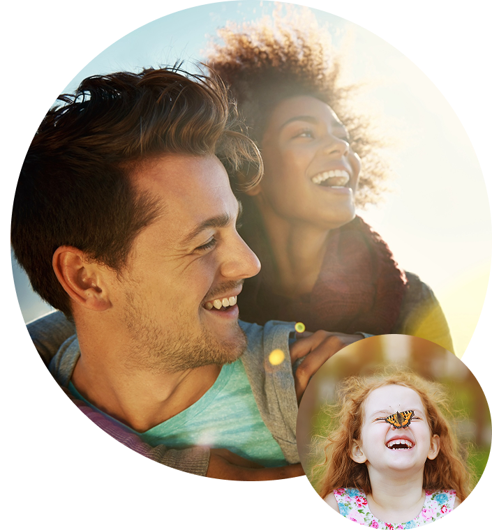 Collage Of Happy People Well Rested