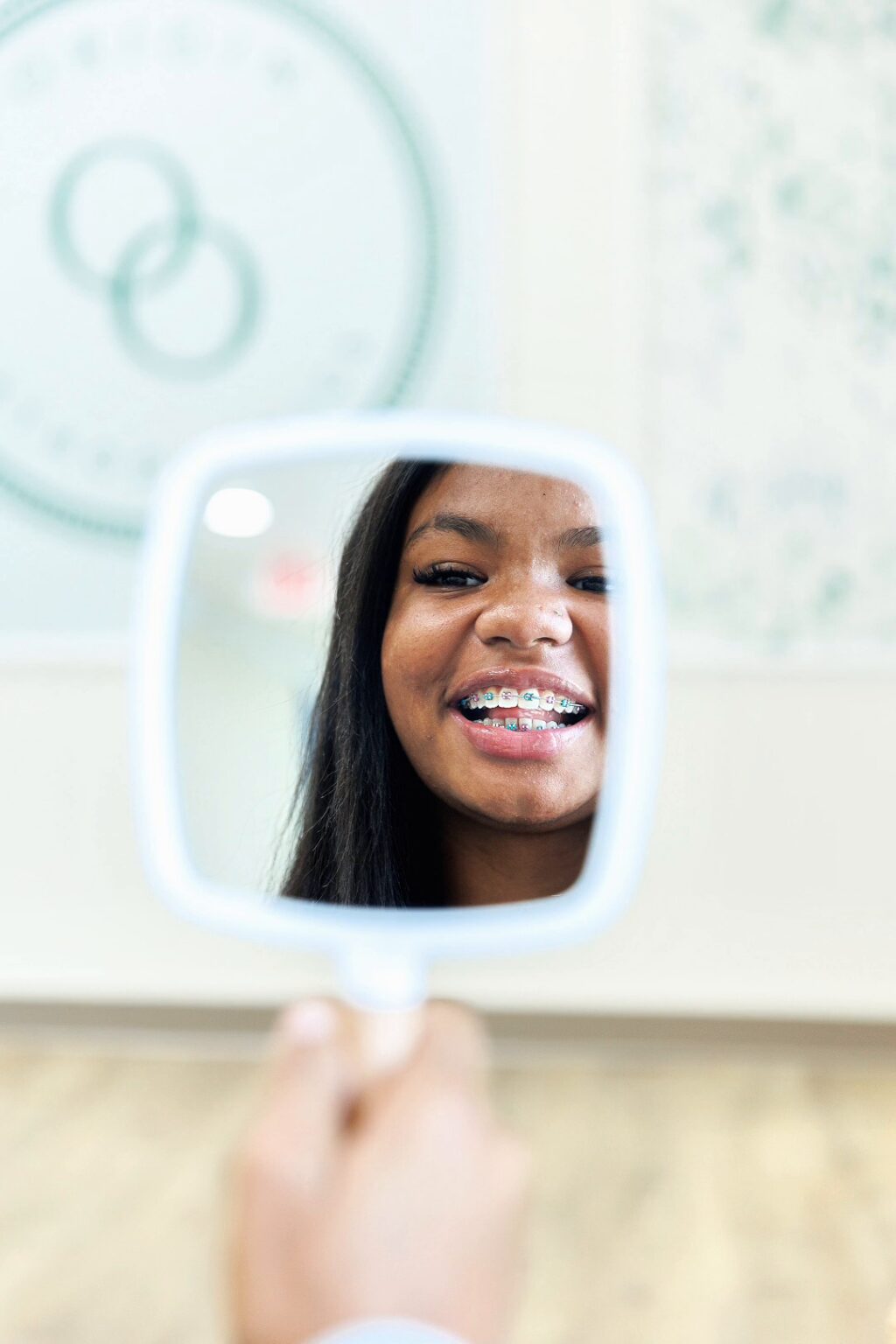Happy Patient Smiling With Braces